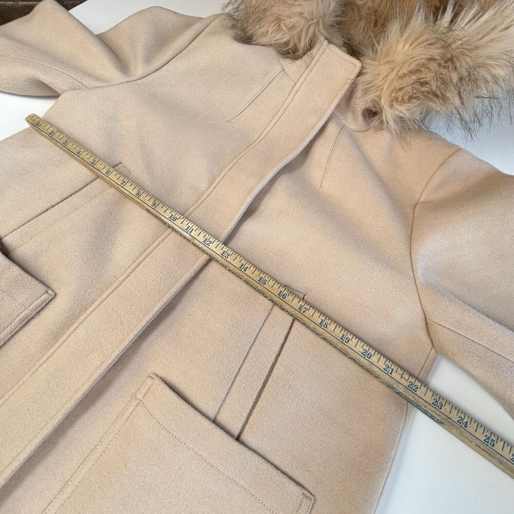 Nine West Parka Coat Jacket Faux Fur Trim Hood Pinkish-Beige Women's XL - Picture 5 of 16